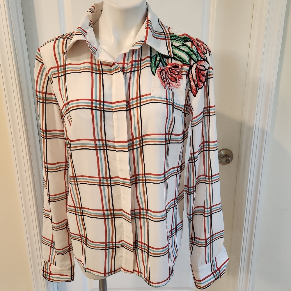 Pat Bo blouse size 8 with embroidery